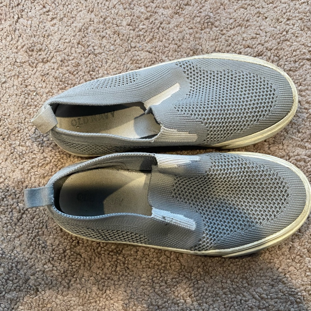 Boys Old Navy Gray slip on shoes. Size 12.